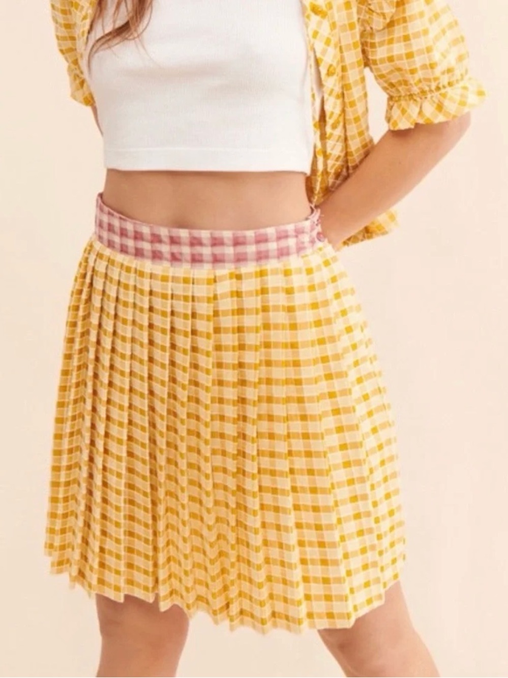 Lisa Says Gah! Meg Plaid Pleated Mini Skirt
XS
Boho
Street
Classic
Preppy
$160